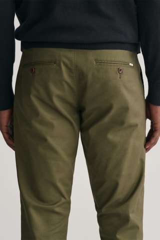 Pantaloni chino slim - Verde oliva