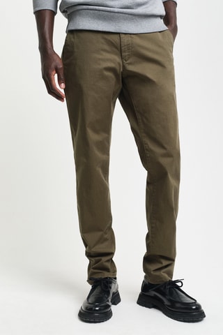 Pantaloni chino slim in cotone bio - Kaki