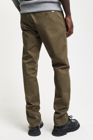 Pantaloni chino slim in cotone bio - Kaki