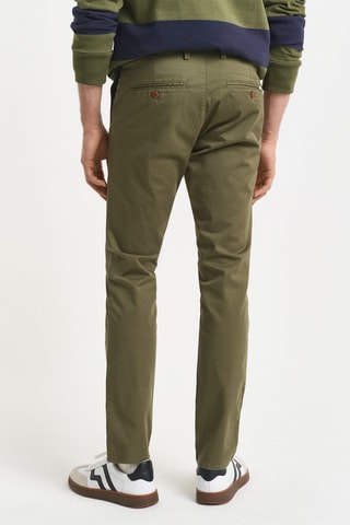 Pantaloni chino slim in cotone bio - Kaki