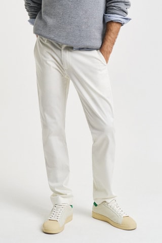 Pantaloni chino slim - Crema