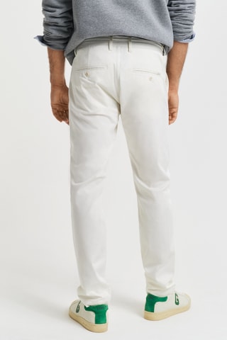 Pantaloni chino slim - Crema