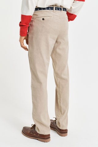 Pantaloni chino slim in lino - Beige