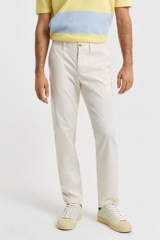 Pantaloni chino slim - Crema