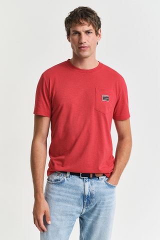 T-shirt in cotone bio - Rosso
