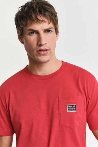 T-shirt in cotone bio - Rosso