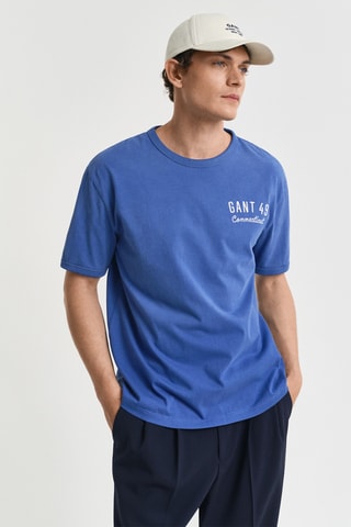 T-shirt in cotone bio - Blu