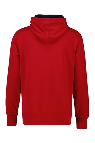 Felpa con cappuccio in cotone bio - Rosso