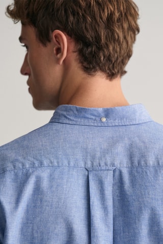 Camicia regular in lino - Blu