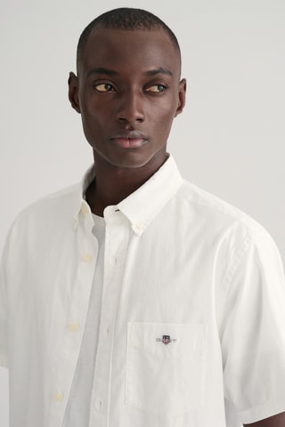 Camicia regular in lino - Bianco