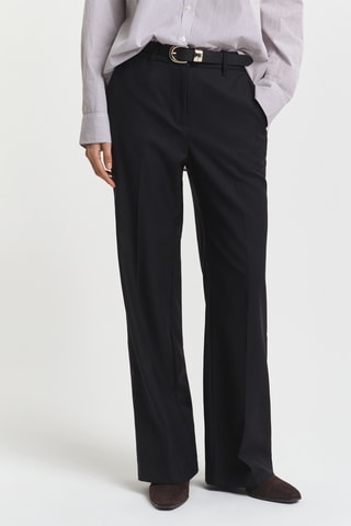 Pantaloni tailored in lana - Nero