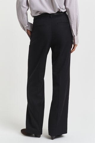 Pantaloni tailored in lana - Nero