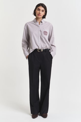 Pantaloni tailored in lana - Nero