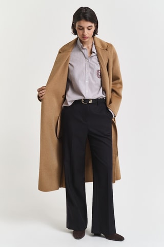 Pantaloni tailored in lana - Nero
