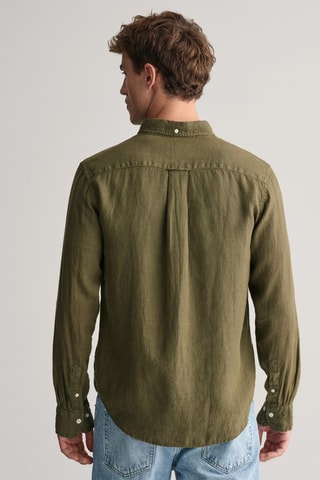 Camicia in lino - Verde kaki