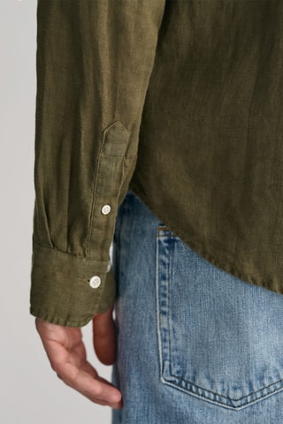 Camicia in lino - Verde kaki