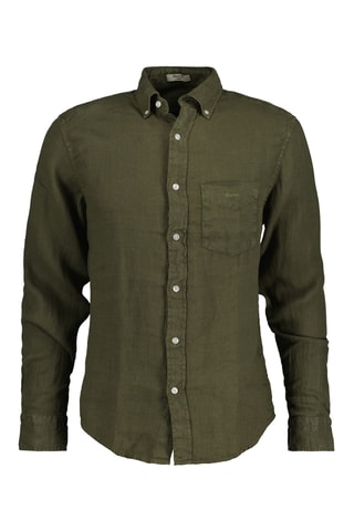 Camicia in lino - Verde kaki