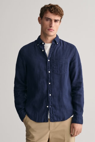 Camicia in lino - Navy