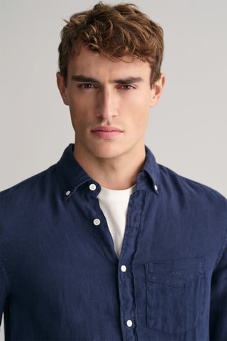 Camicia in lino - Navy