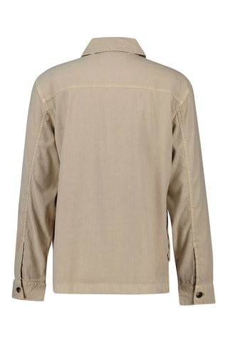Sovracamicia regular in lino - Beige
