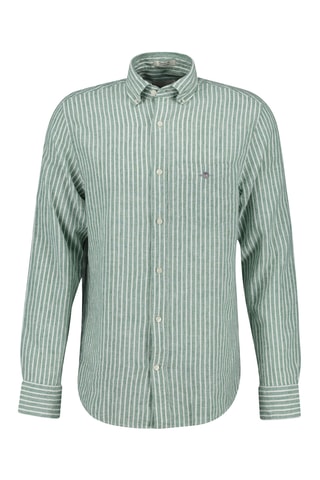 Camicia regular in lino - Verde