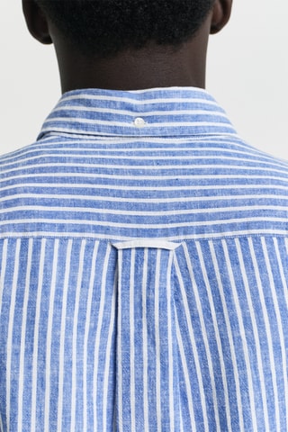 Camicia regular in lino - Blu