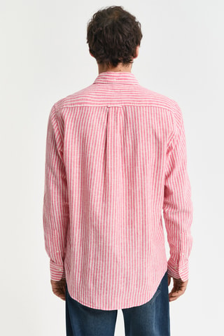 Camicia regular in lino - Rosa