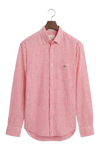 Camicia regular in lino - Rosa