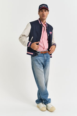 Camicia regular in lino - Rosa