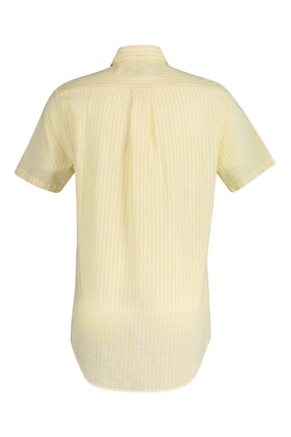 Camicia regular in lino - Giallo