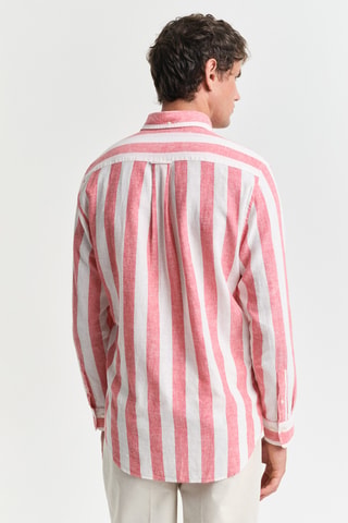 Camicia regular in lino - Rosa