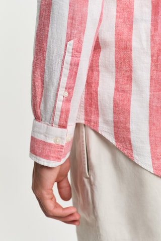 Camicia regular in lino - Rosa