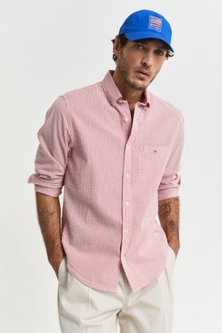 Camicia regular - Rosso