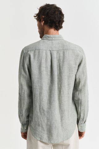Camicia in lino - Verde melange