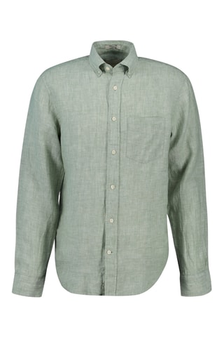 Camicia in lino - Verde melange
