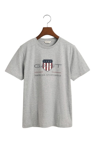 T-shirt in cotone bio - Grigio chiaro melange