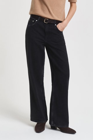 Jeans relaxed in cotone bio - Nero