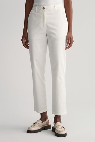 Pantaloni chino slim in cotone bio - Ecrù