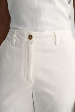 Pantaloni chino slim in cotone bio - Ecrù