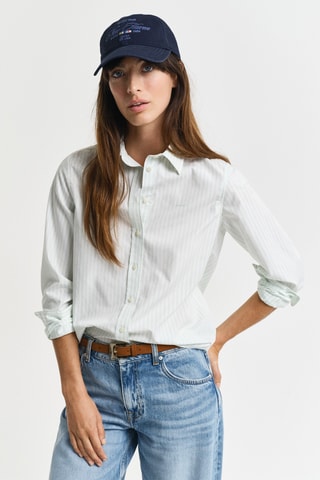 Camicia regular - Bianco e verde