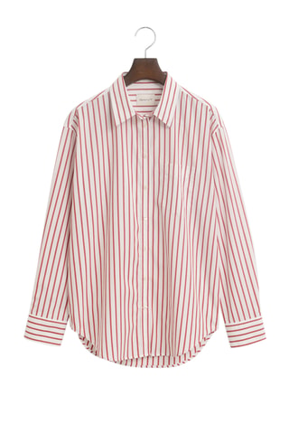 Camicia regular - Bianco e rosso