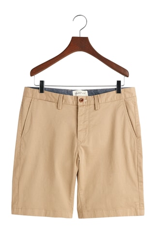 Shorts slim in cotone bio - Kaki