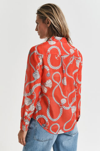 Camicia regular in seta - Arancione