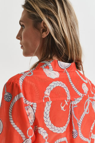 Camicia regular in seta - Arancione