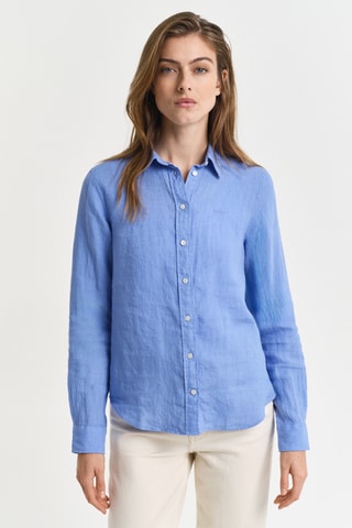 Camicia in lino - Blu