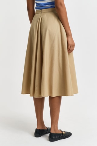 Gonna midi a vita alta - Beige