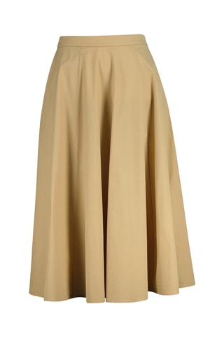 Gonna midi a vita alta - Beige