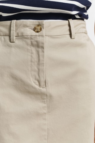 Gonna taglio dritto in cotone bio - Beige