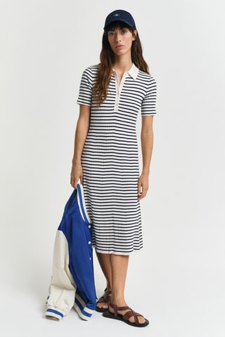 Abito a polo in cotone bio - Bianco