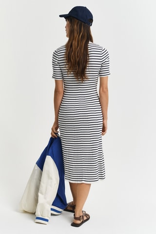 Abito a polo in cotone bio - Bianco